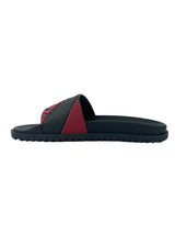 Fendi Diagonal FF Logo Red Black Slide 3