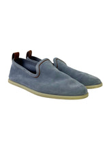 Loro Piana Venice Walk Blue Suede Slip On 1