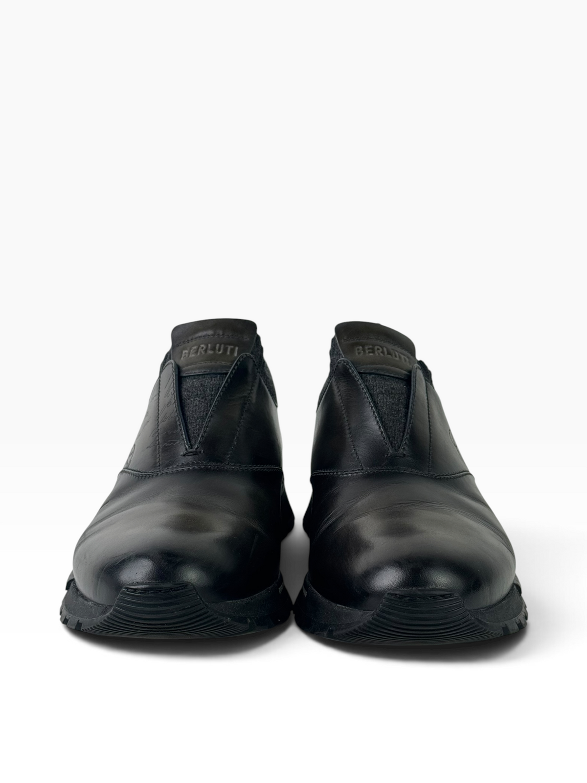 Berluti Fast Track Scritto Slip On Sneakers