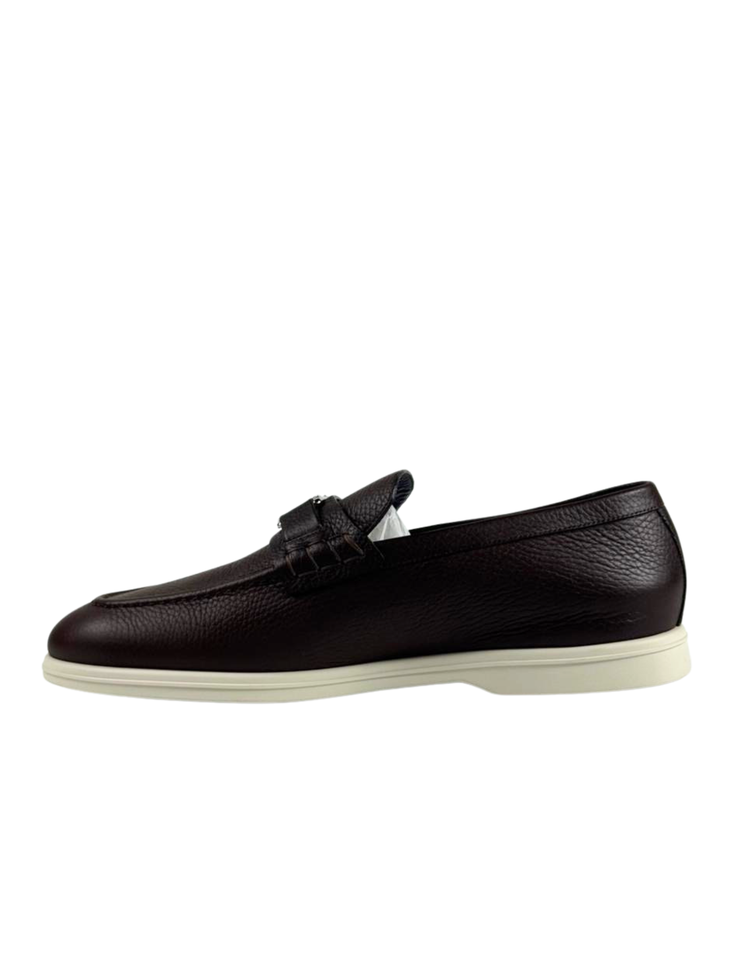 Louis Vuitton Estate Logo Mocha Leather Loafers