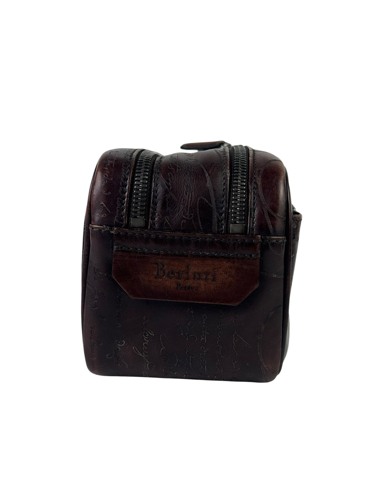 Berluti Scritto Formula Brown Toiletry Pouch