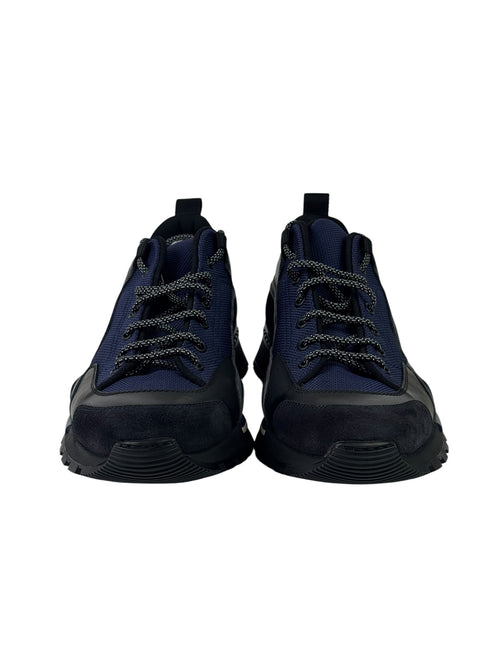Berluti Scritto Navy Suede & Leather Low Sneakers