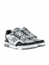 Louis Vuitton Trainer Denim Monogram Grey Sneakers 1