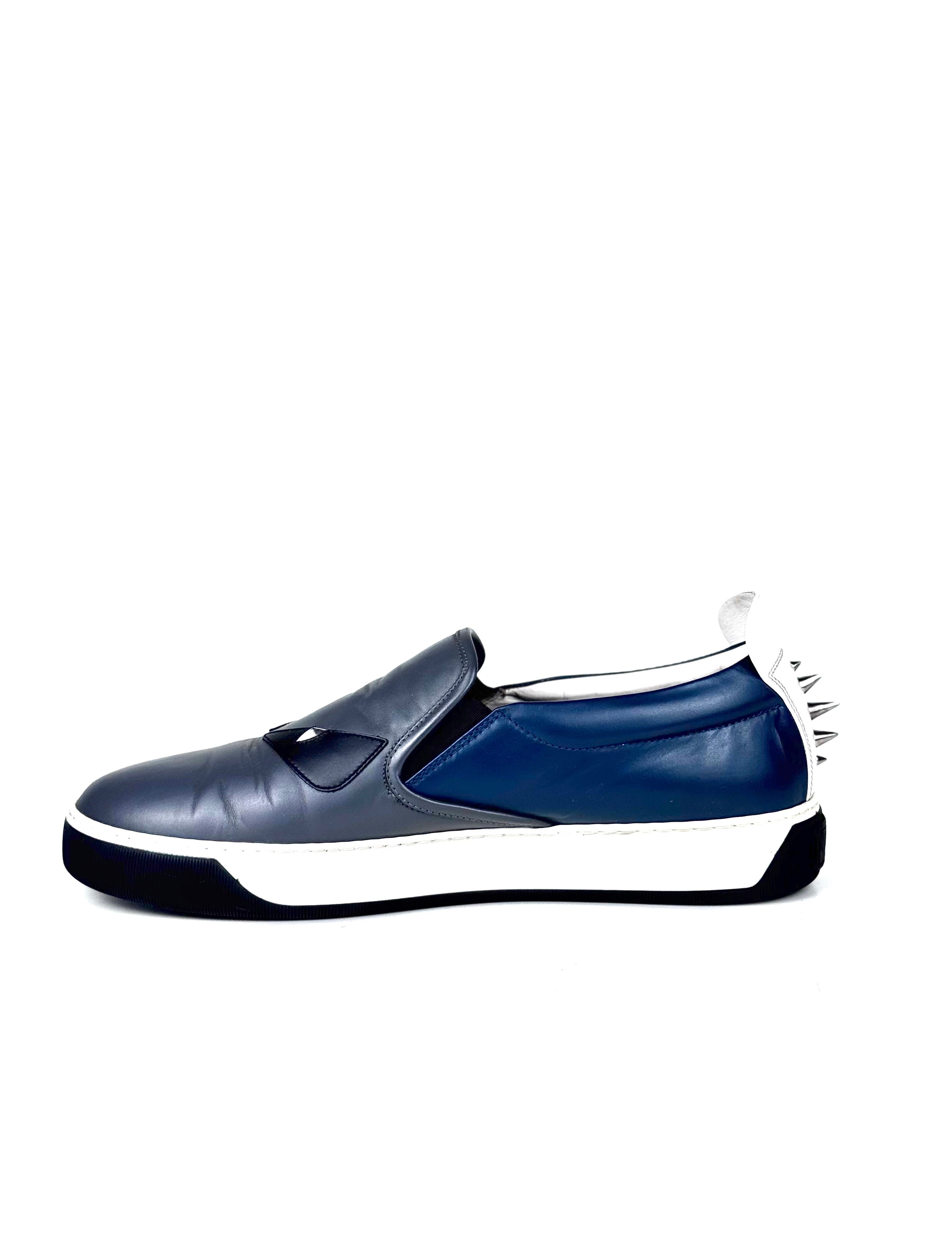 Fendi Monster Eye Grey Spike Slip On