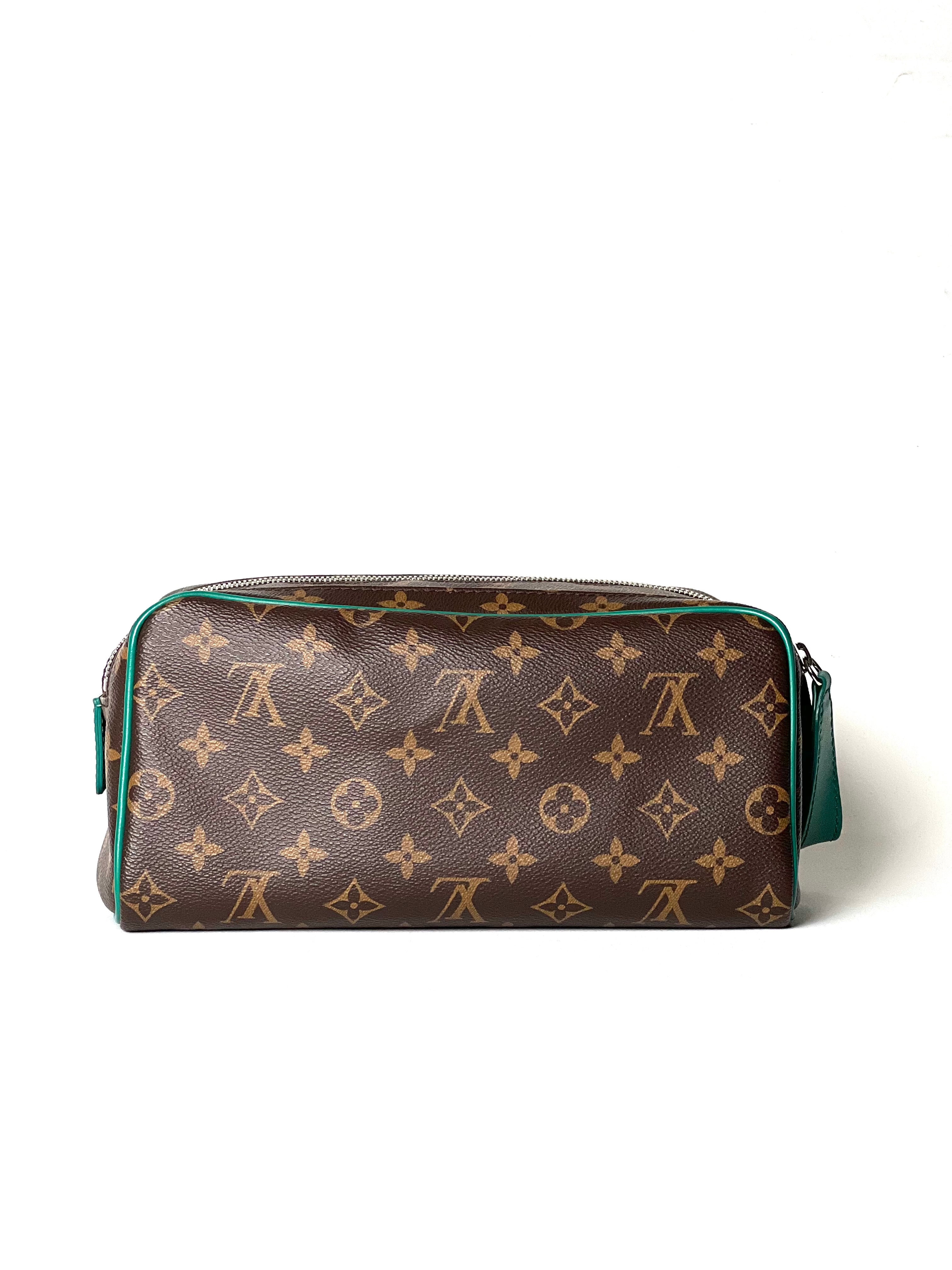 Louis Vuitton Monogram Macassar Green Toiletry Dopp Kit