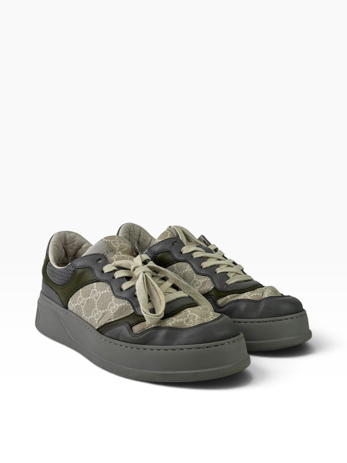 Gucci GG White Beige Chunky Sneakers