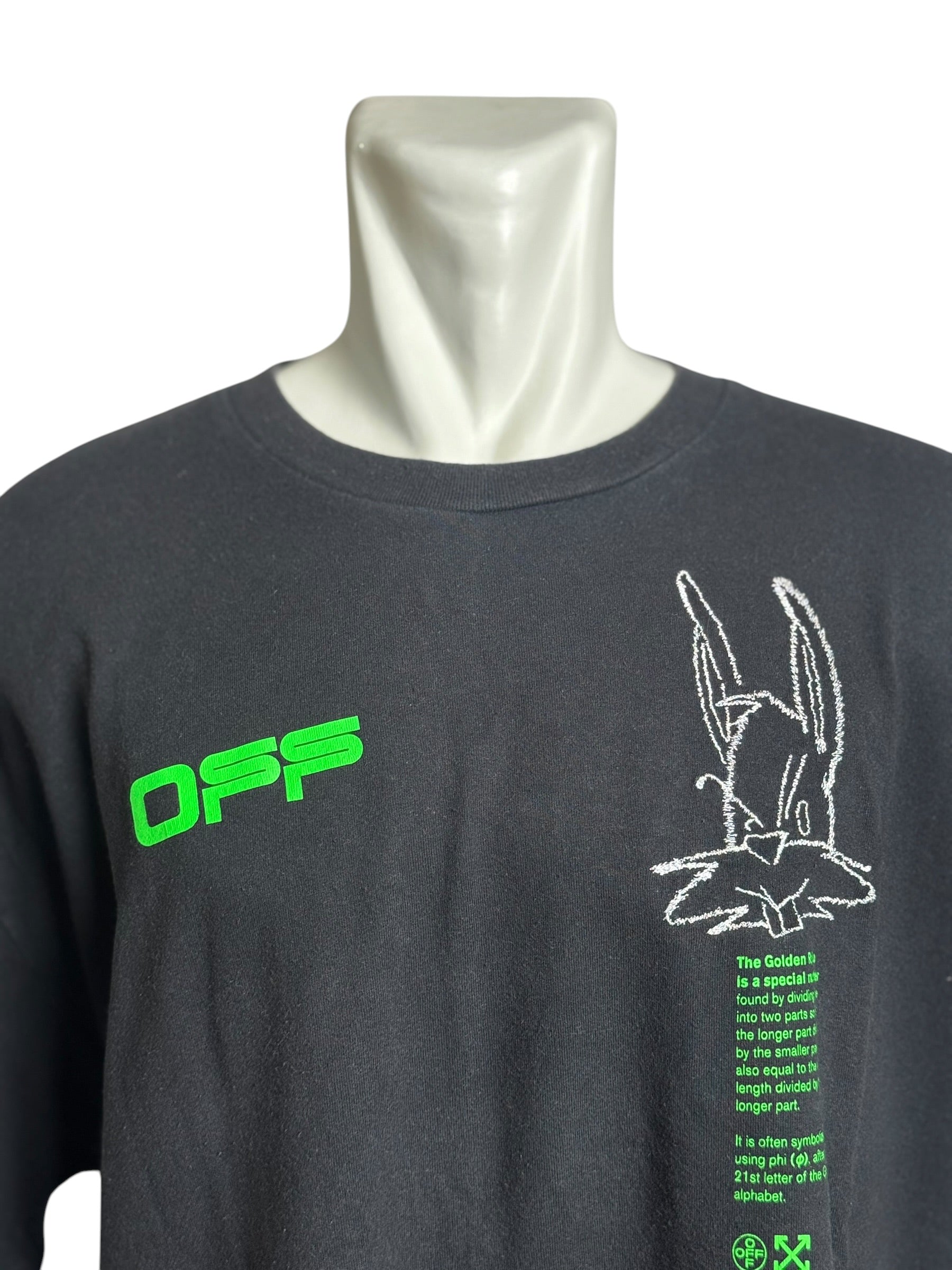 Off-White Neon Logo Green Tee Shirt