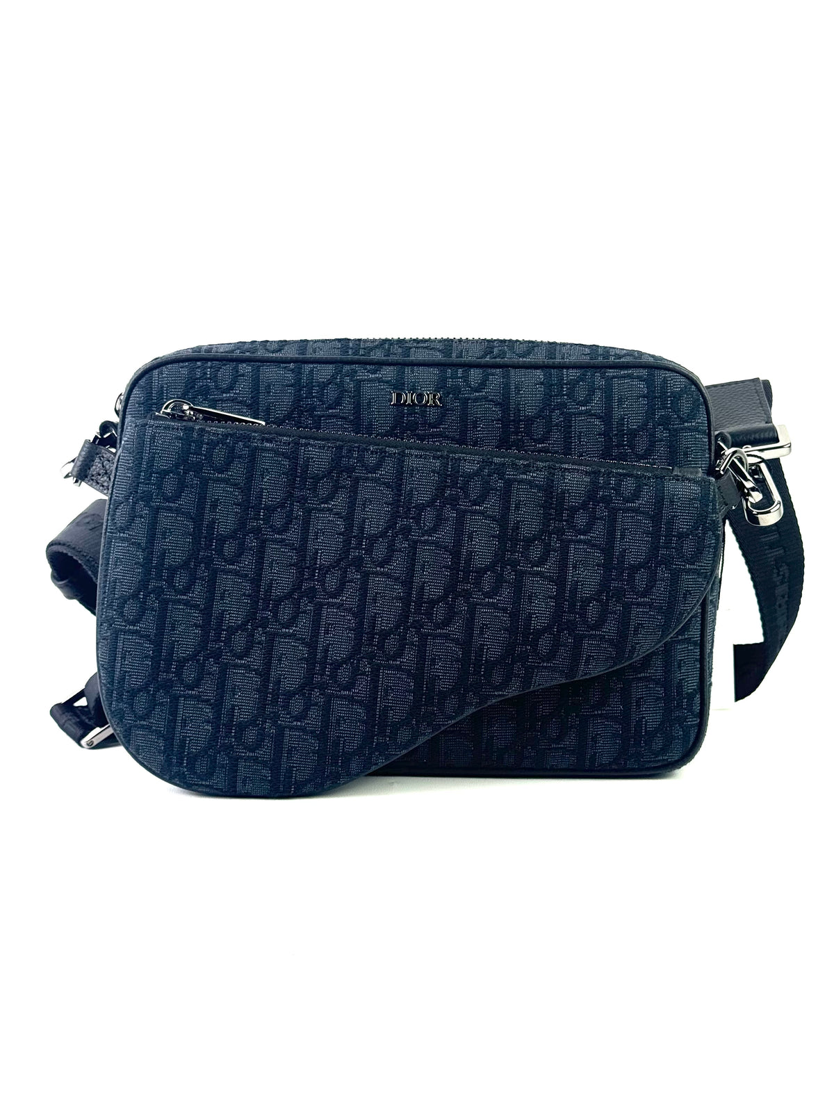 Christian Dior Oblique Black Trio Pouch Messenger Bag