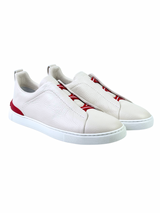Zegna Japan Exclusive Triple Stitch Deerskin White Slip-On 1