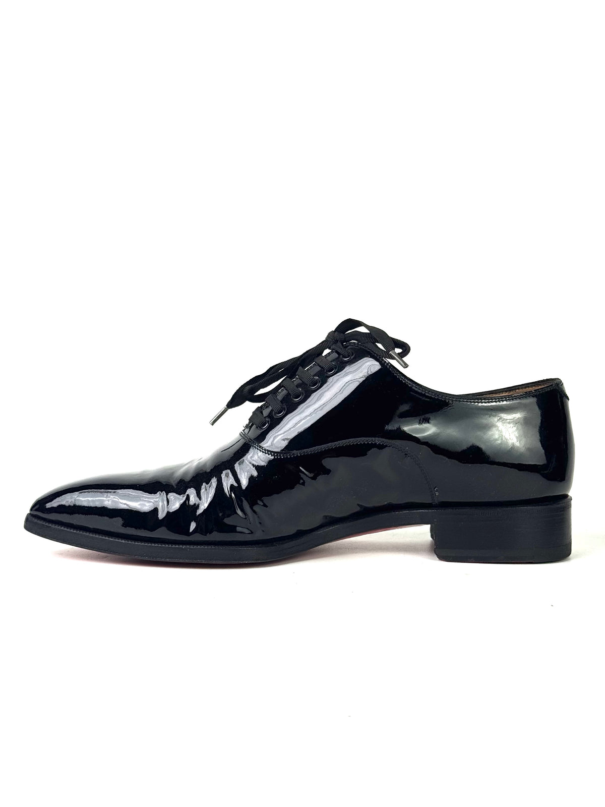 Christian Louboutin Black Patent Leather Oxford Loafers