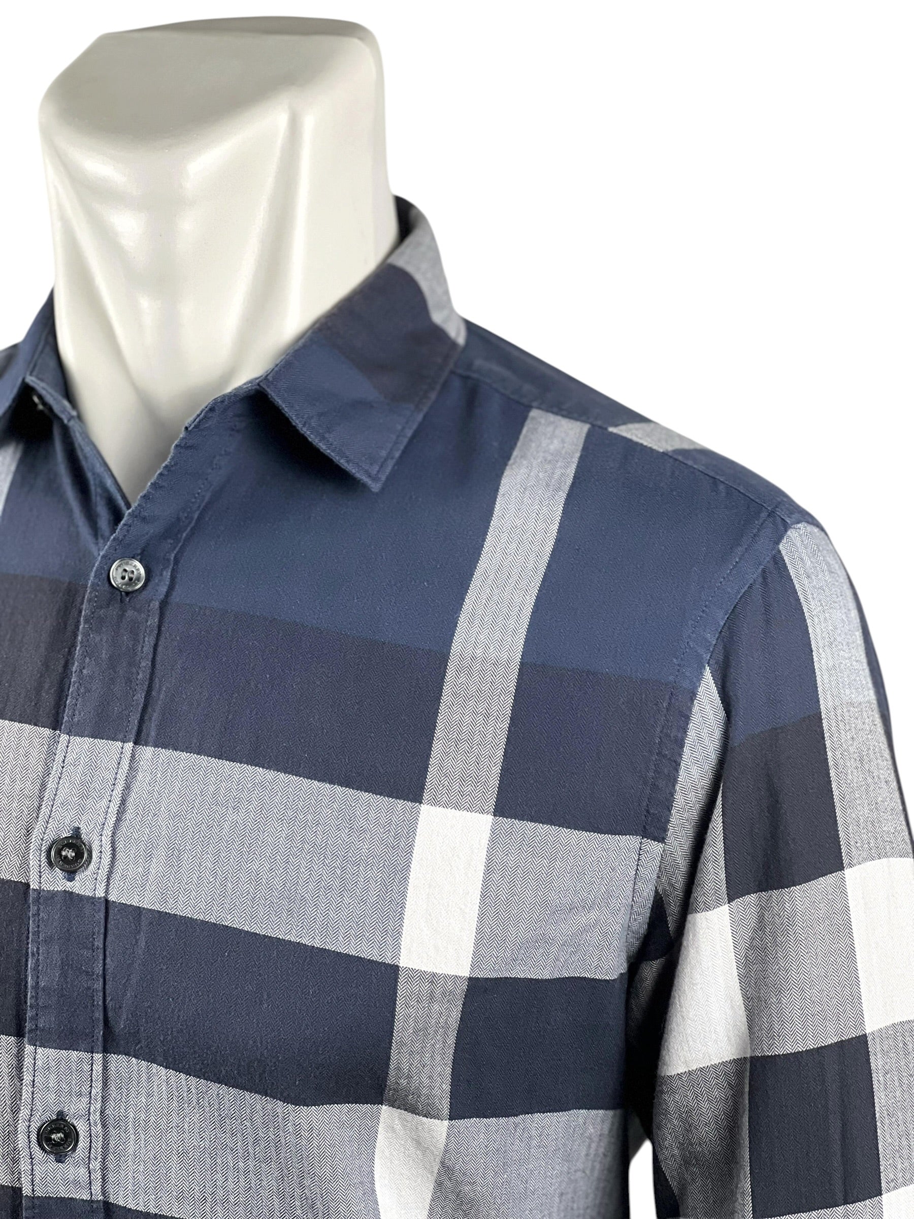Burberry Brit Checker Navy Long Shirt