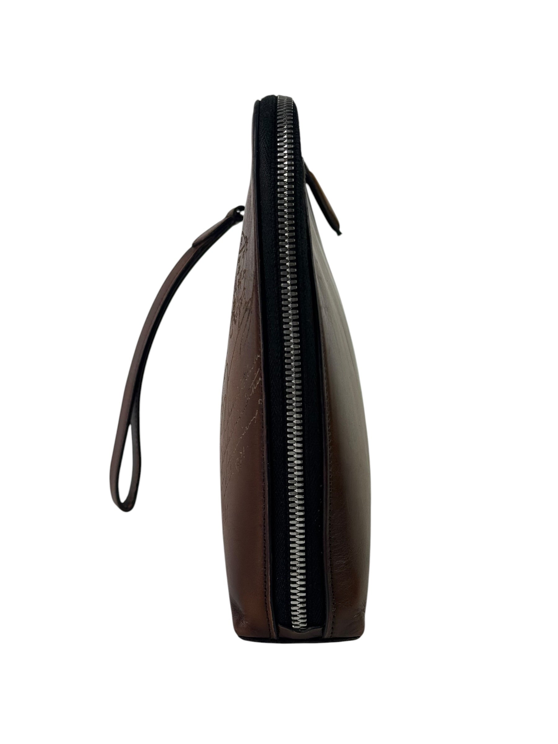 Berluti Nino Scritto Standing Pouch With Strap