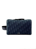 Christian Dior Oblique Jacquard Black Lingot Toiletry Pouch Bag