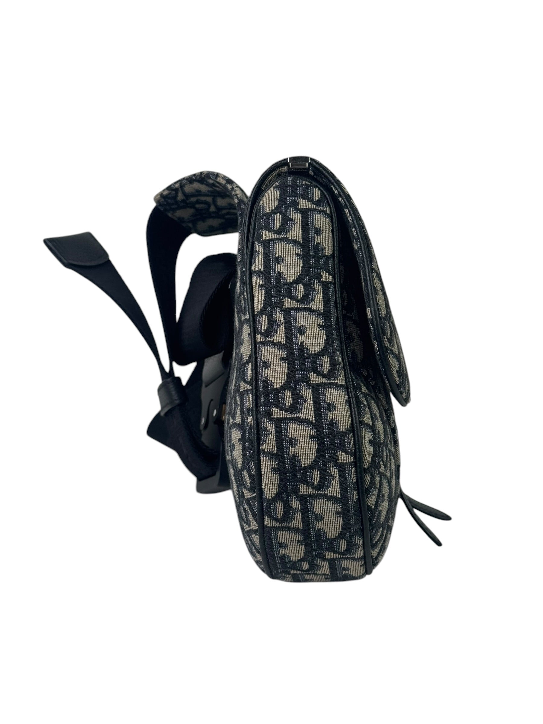 Christian Dior Oblique Jacquard Saddle Sling Bag