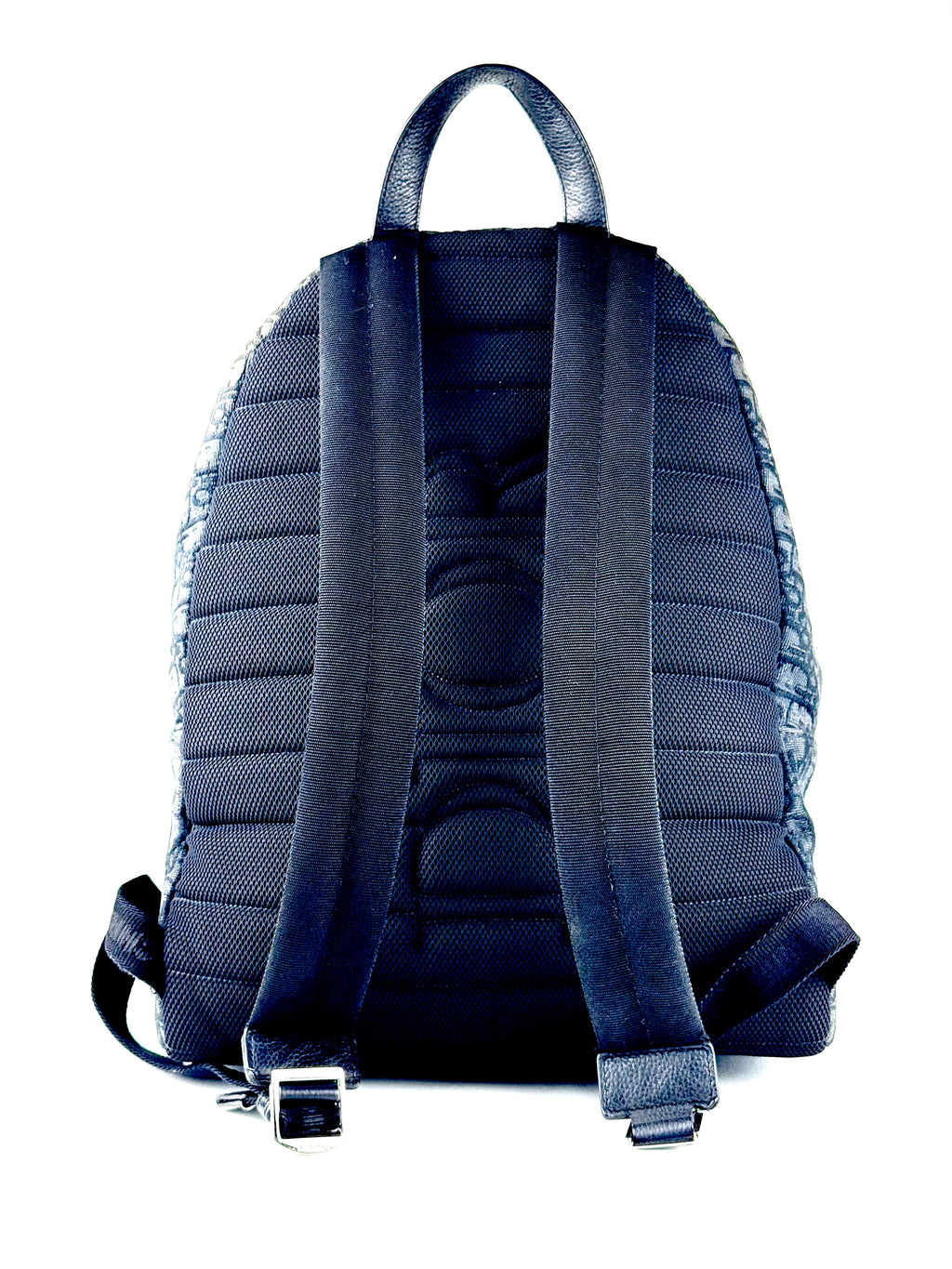 Christian Dior Oblique Jacquard Black Rider Backpack
