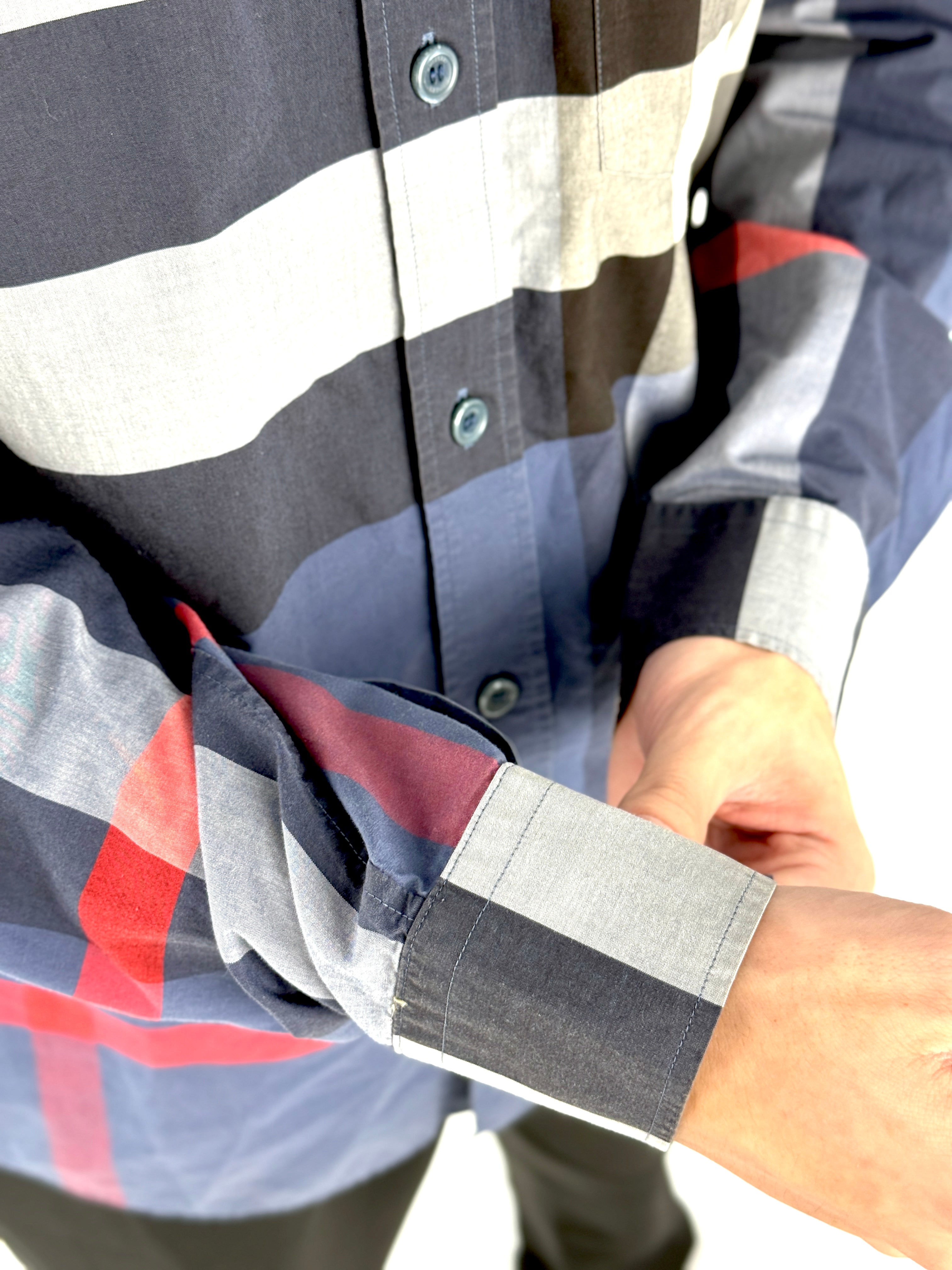 Burberry Nova Check Blue Long Shirt