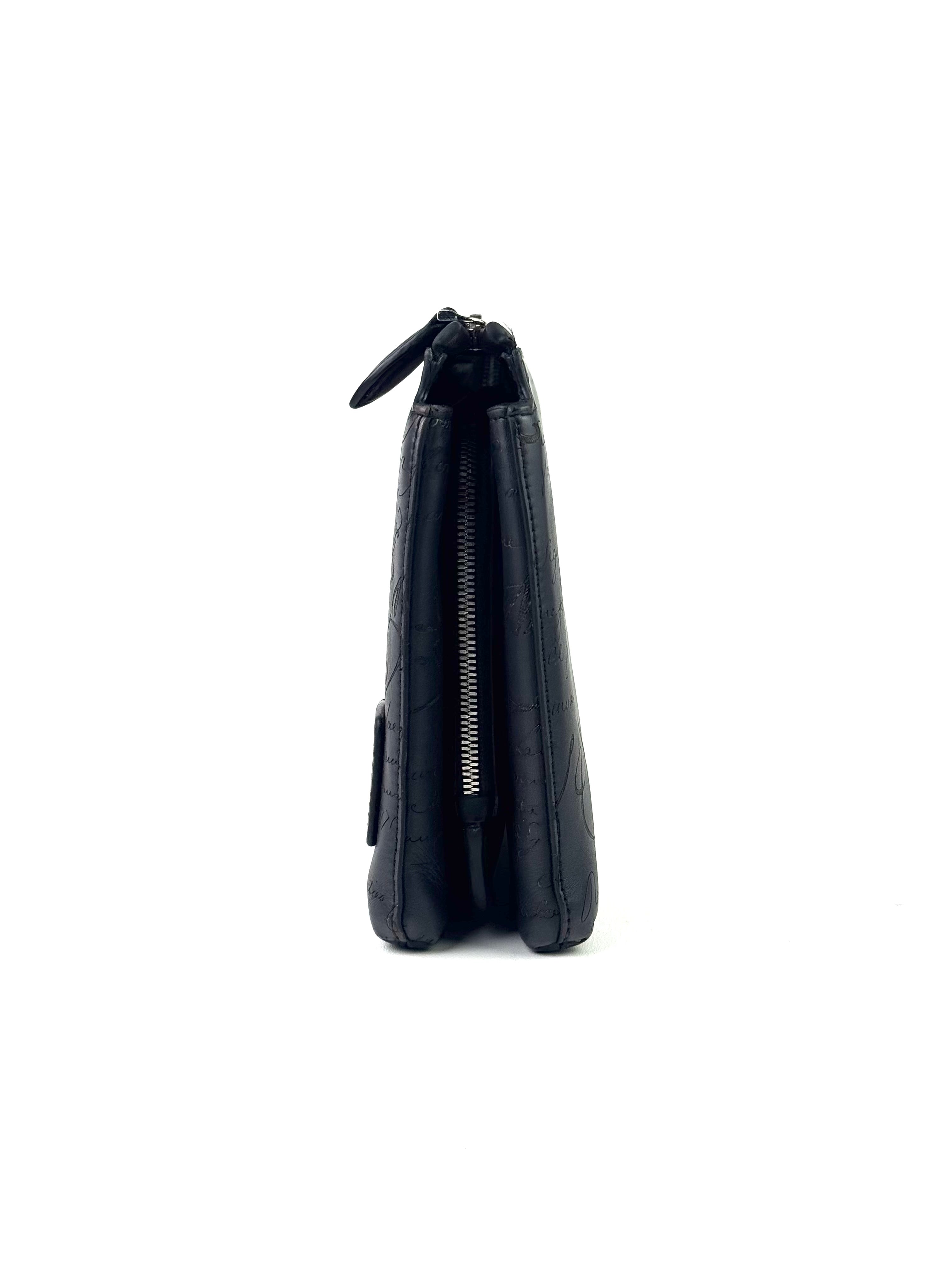 Berluti Scritto Grey Tersio Zipped Pouch