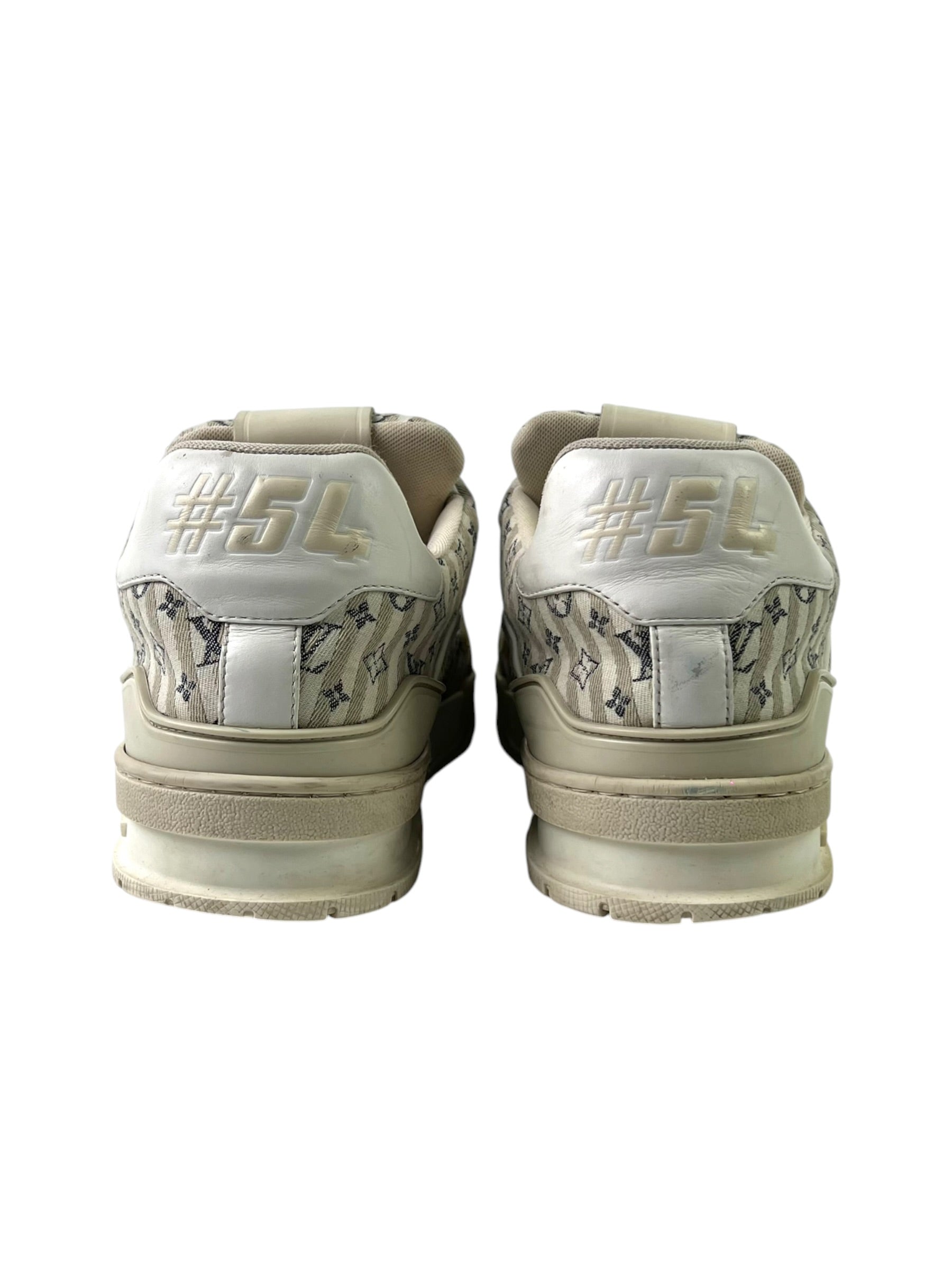 Louis Vuitton Trainer Monogram Stripe Beige Sneakers