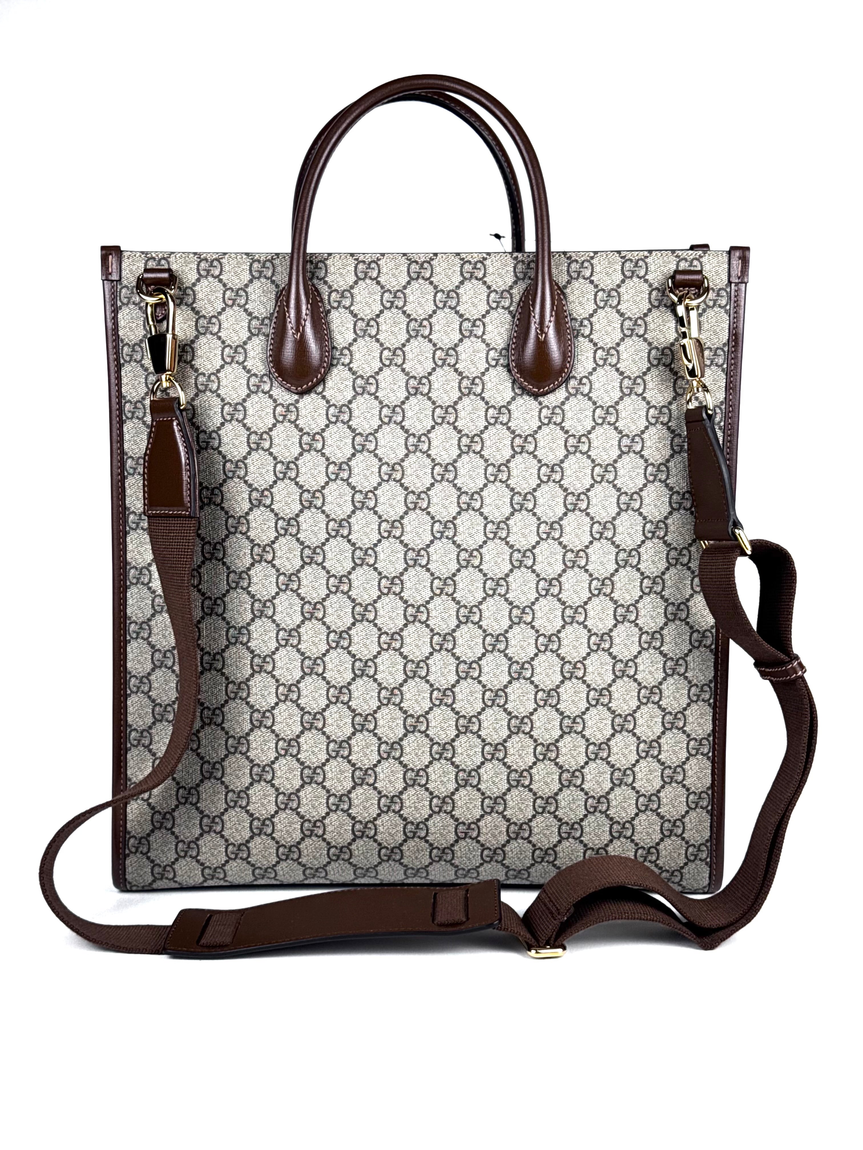 Gucci GG Supreme Brown Totebag