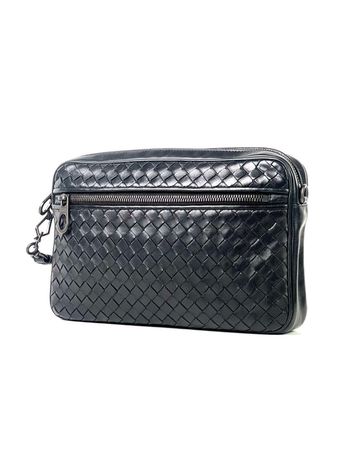 Bottega Veneta Intrecciato Black Pouch