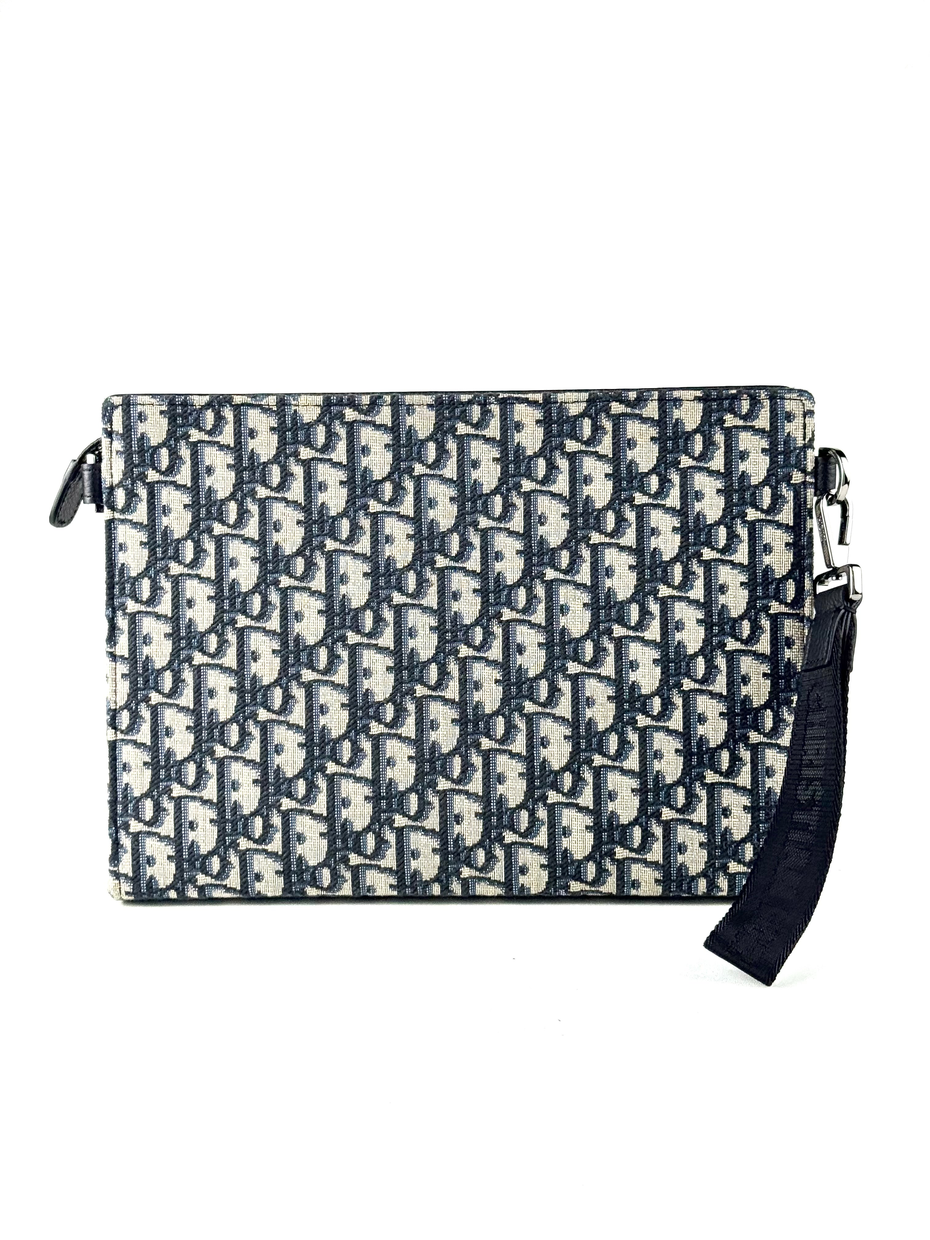 Christian Dior Oblique Jacquard A5 Triangle Pouch
