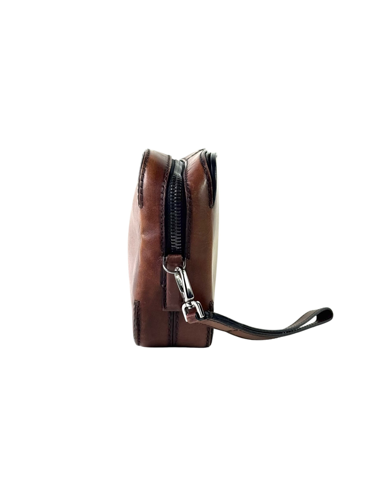 Berluti Scritto Signature Brown Clutch