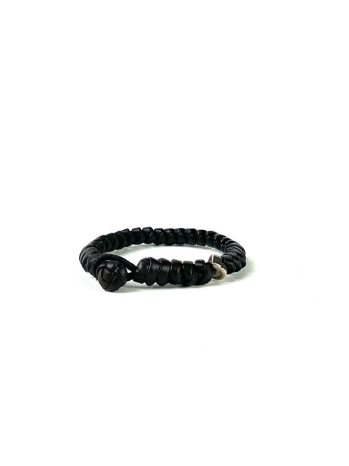 Bottega Veneta Intrecciato Black Bracelet