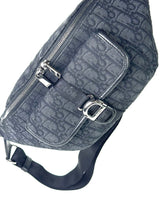 Christian Dior Oblique Jacquard Black Heritage Belt Bag 5