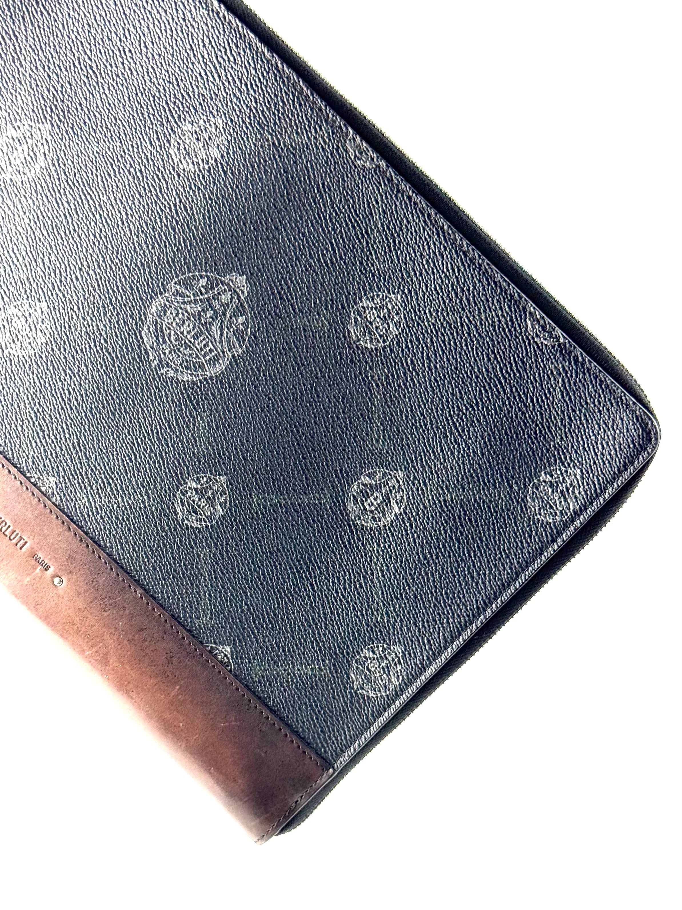 Berluti Kriss Van Assche Canvas Nino GM Clutch