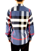 Burberry Nova Check Blue Long Shirt 5