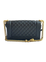 Chanel Boy GHW Black Caviar Leather Shoulder Bag 3