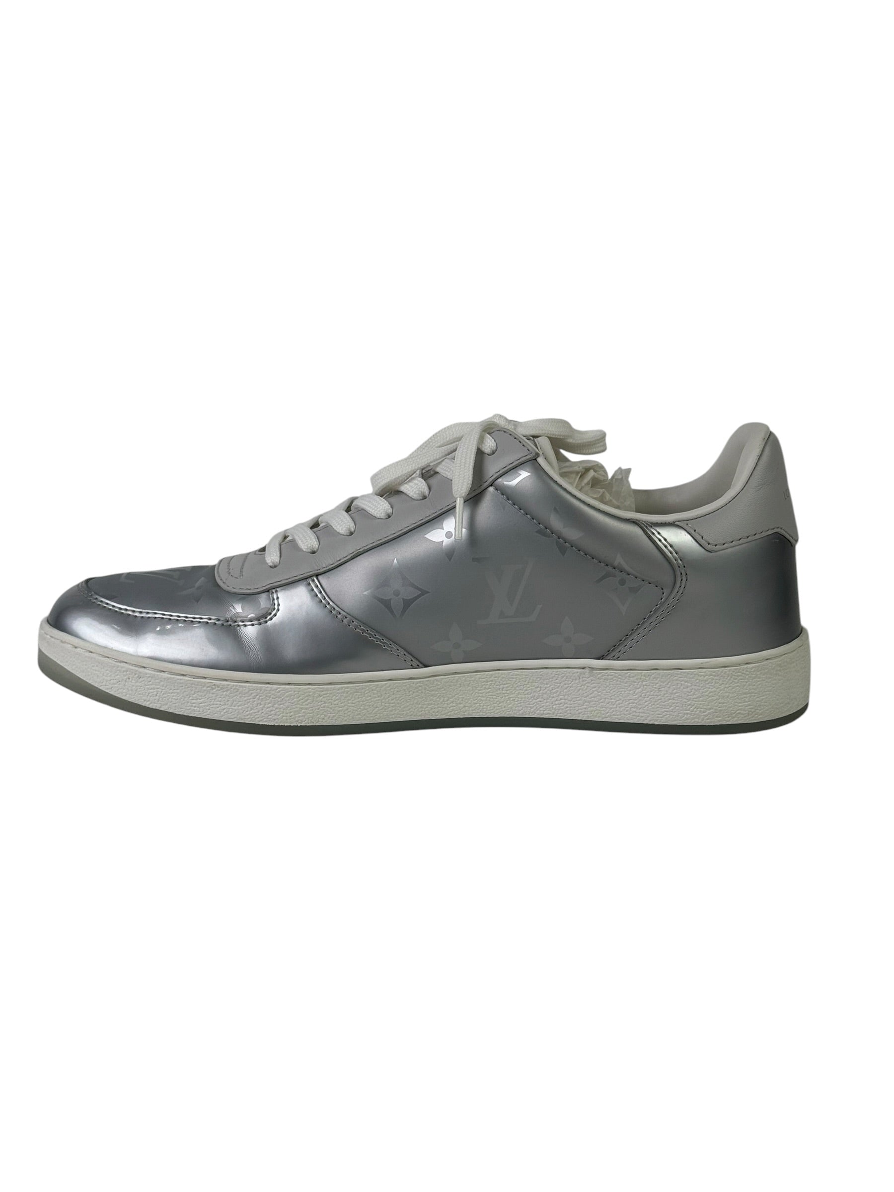 Louis Vuitton Silver Monogram Rivoli Sneakers