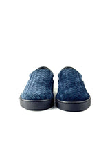 Bottega Venetta Intreciatto Navy Suede Slip On 2