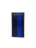 Bottega Veneta Intrecciato Black Navy Long Wallet