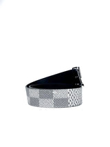 Louis Vuitton Initial 40mm Logo Silver Buckle 3D Damier Graphite Belt 4