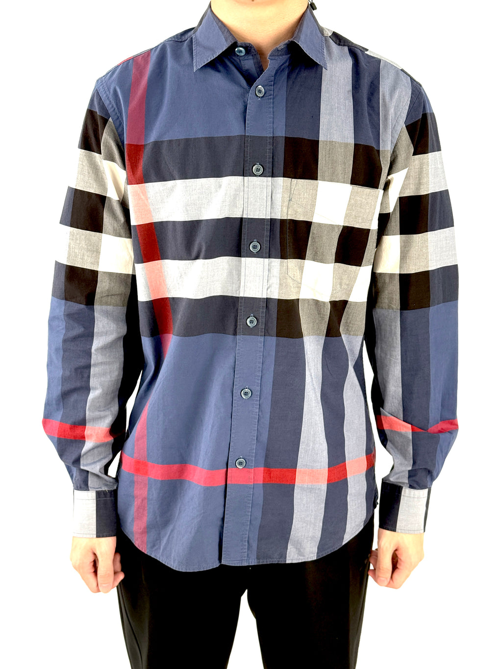 Burberry Nova Check Blue Long Shirt