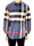 Burberry Nova Check Blue Long Shirt