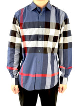Burberry Nova Check Blue Long Shirt 1