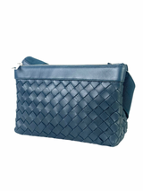 Bottega Veneta Duo Navy Messenger Intrecciato Bag 2