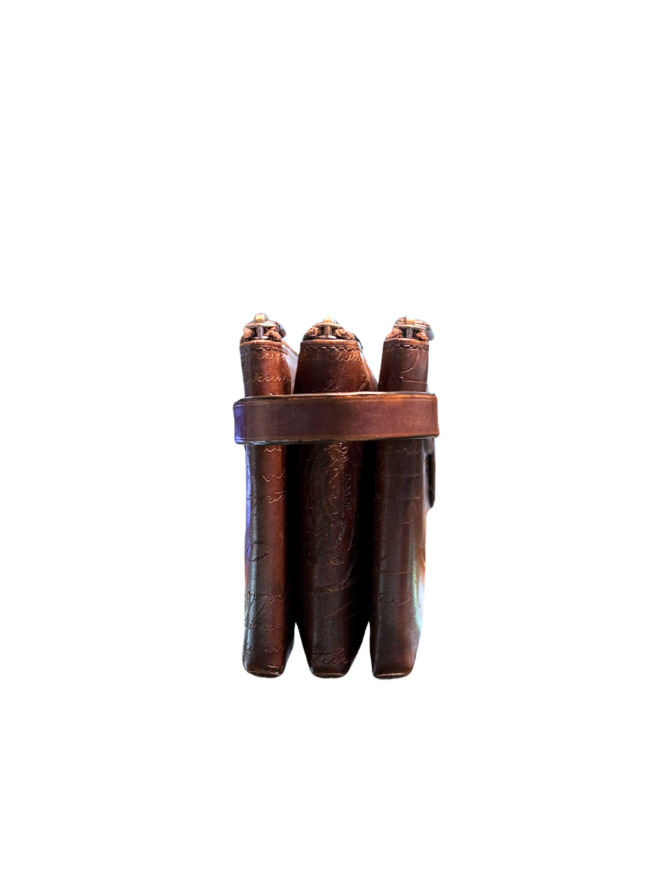 Berluti Scritto Tiriwa Brown Zipped Pouch