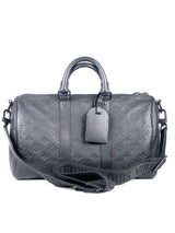 Louis Vuitton Taurillon Monogram Black 35 Keepall Bag 5