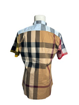 Burberry London Brown Till Blue Check Short Sleeve Shirt 6