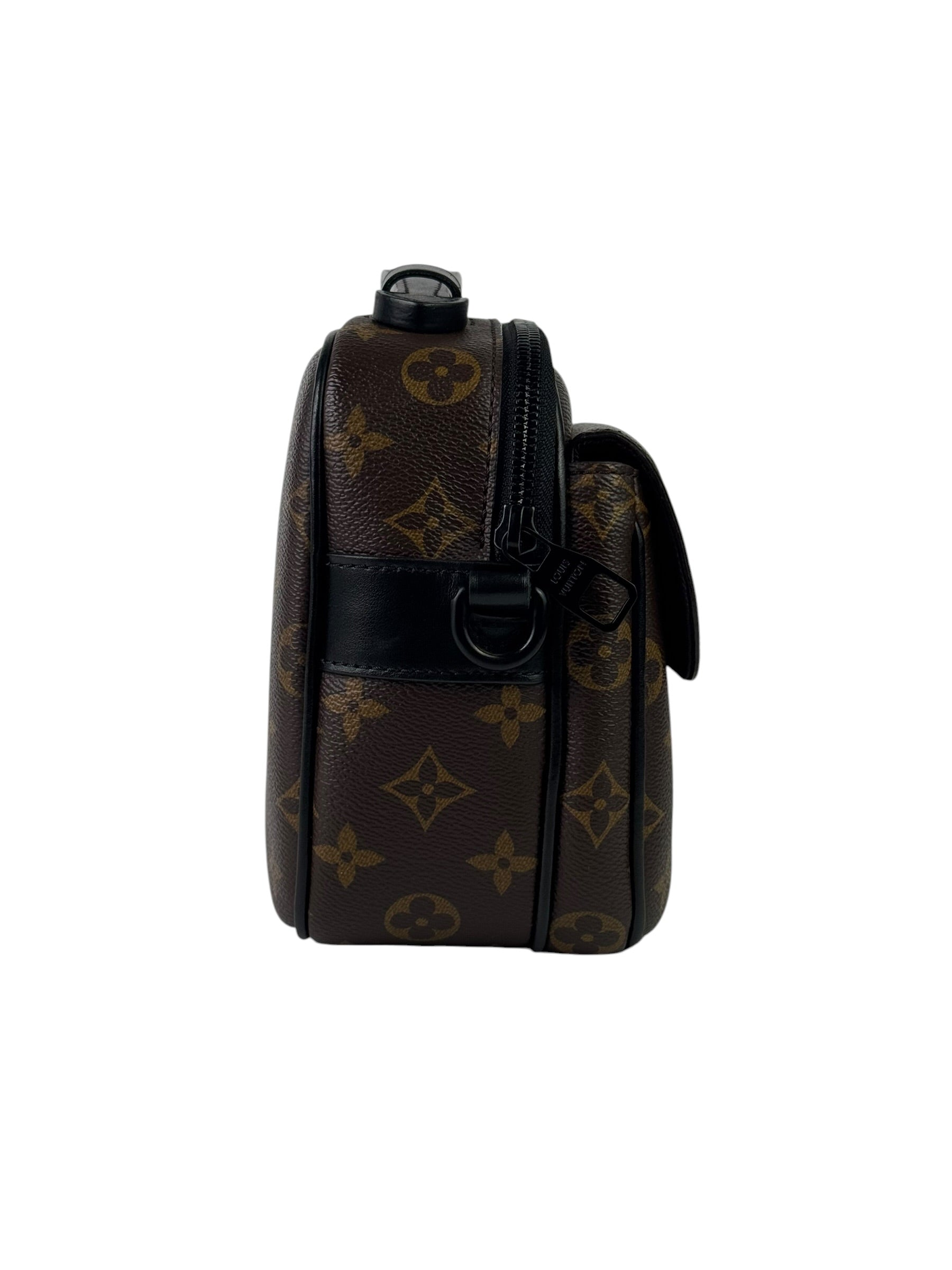 Louis Vuitton S-Lock Monogram Macassar Messenger Bag