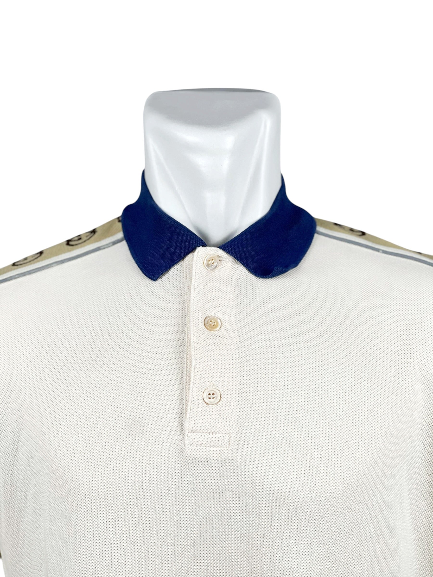 Gucci GG Interlocking Cotton Reflective Polo Shirt
