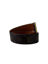 Louis Vuitton Gold Buckle Monogram Macassar Reversible Belt 4