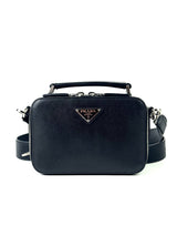 Prada Brique Saffiano Leather Triangle Logo Sling Bag 1