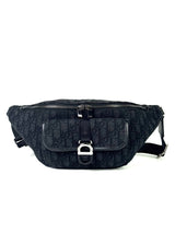 Christian Dior Oblique Jacquard Black Heritage Belt Bag 1