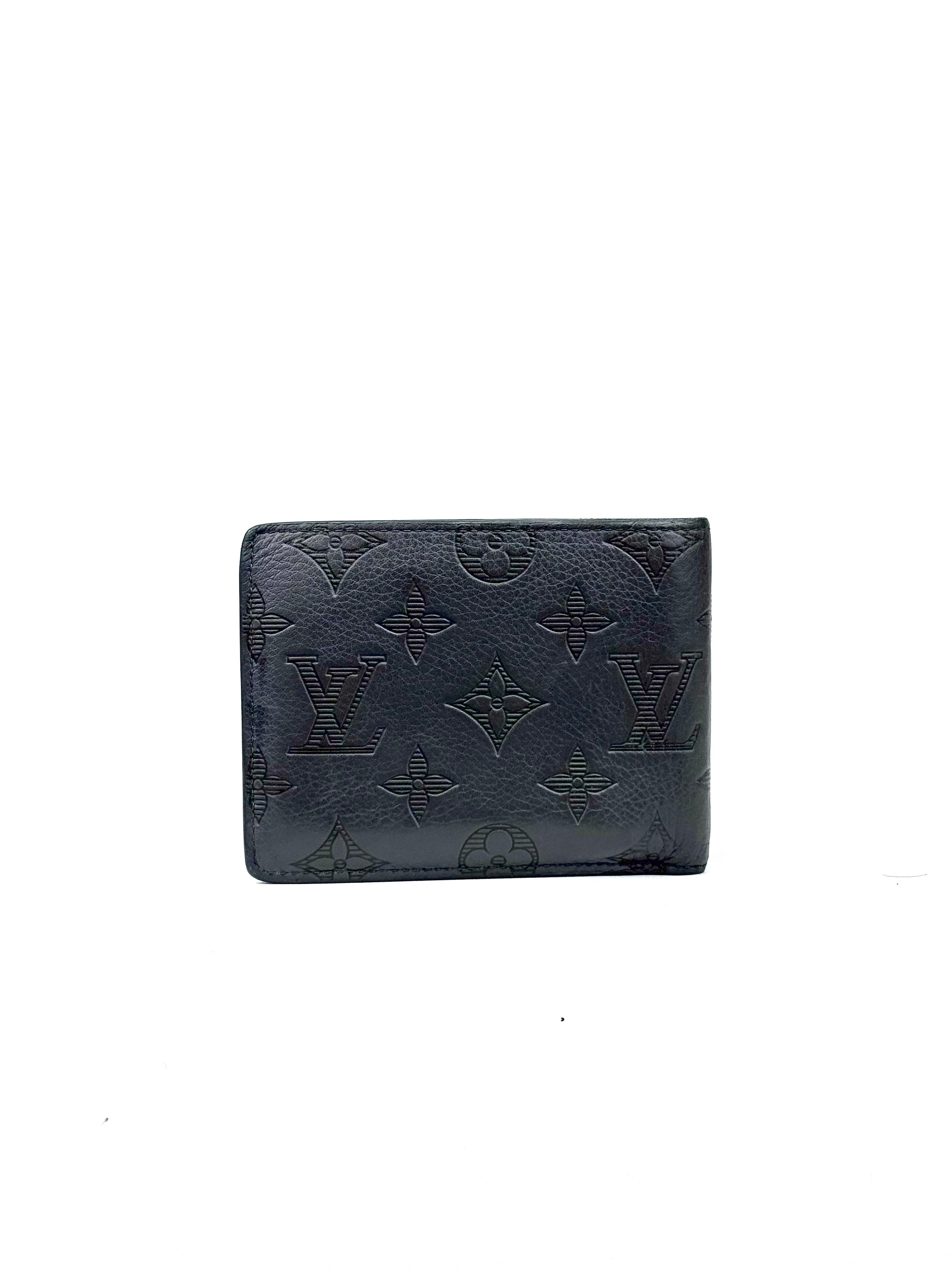 Louis Vuitton Shadow Monogram Grey Multiple Wallet (Microchip)