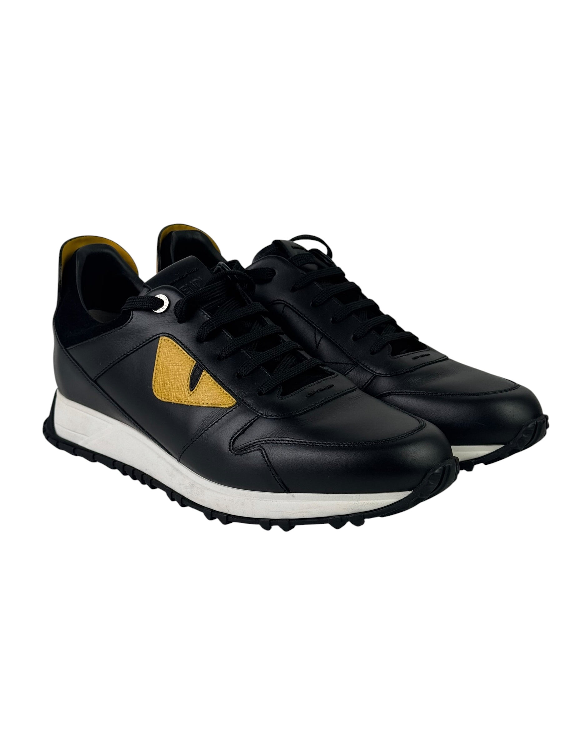 Fendi Monster Eye Leather Studs Sneakers