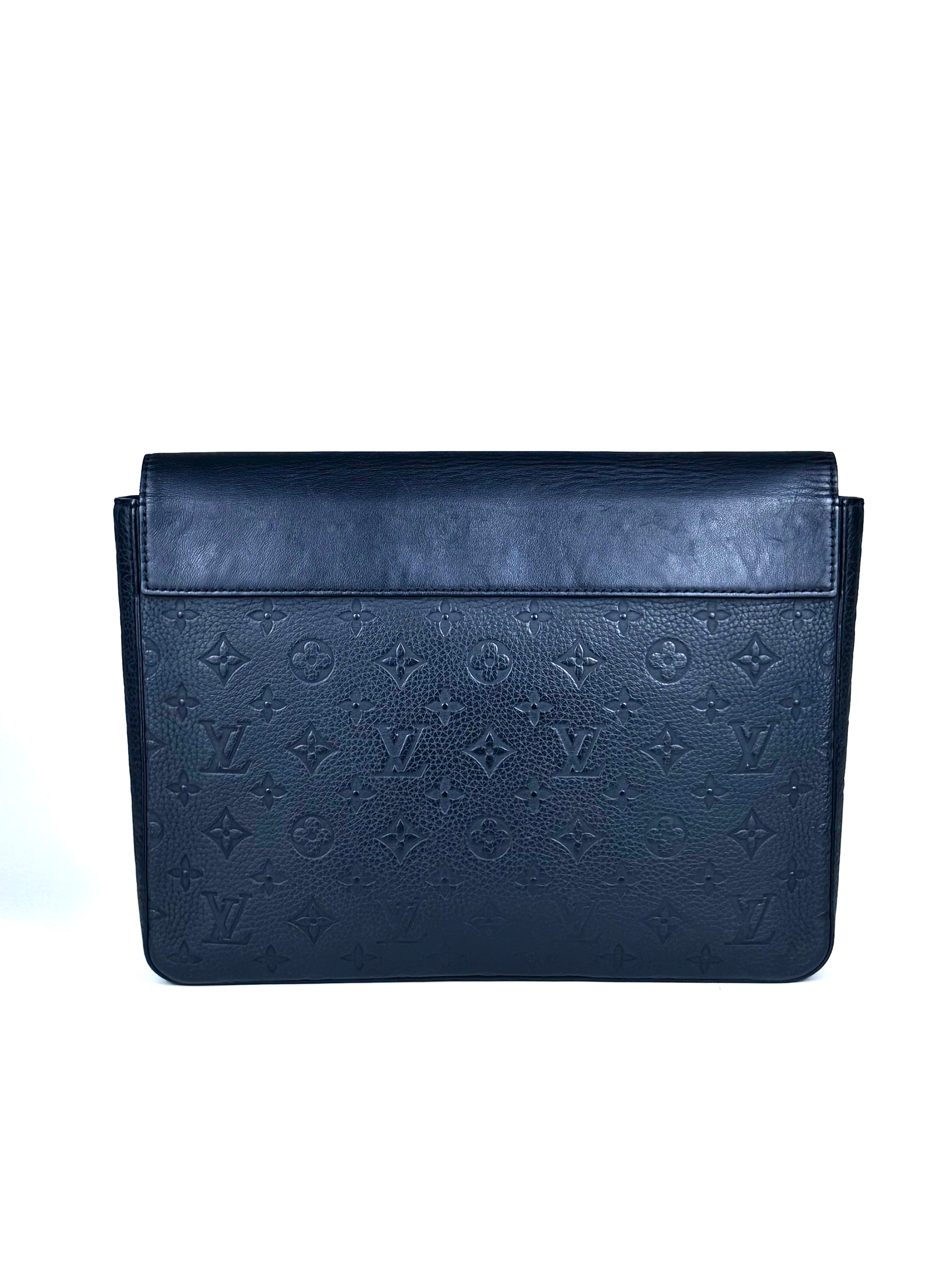 Louis Vuitton Steamer Taurillon Leather Monogram Clutch (Microchip)